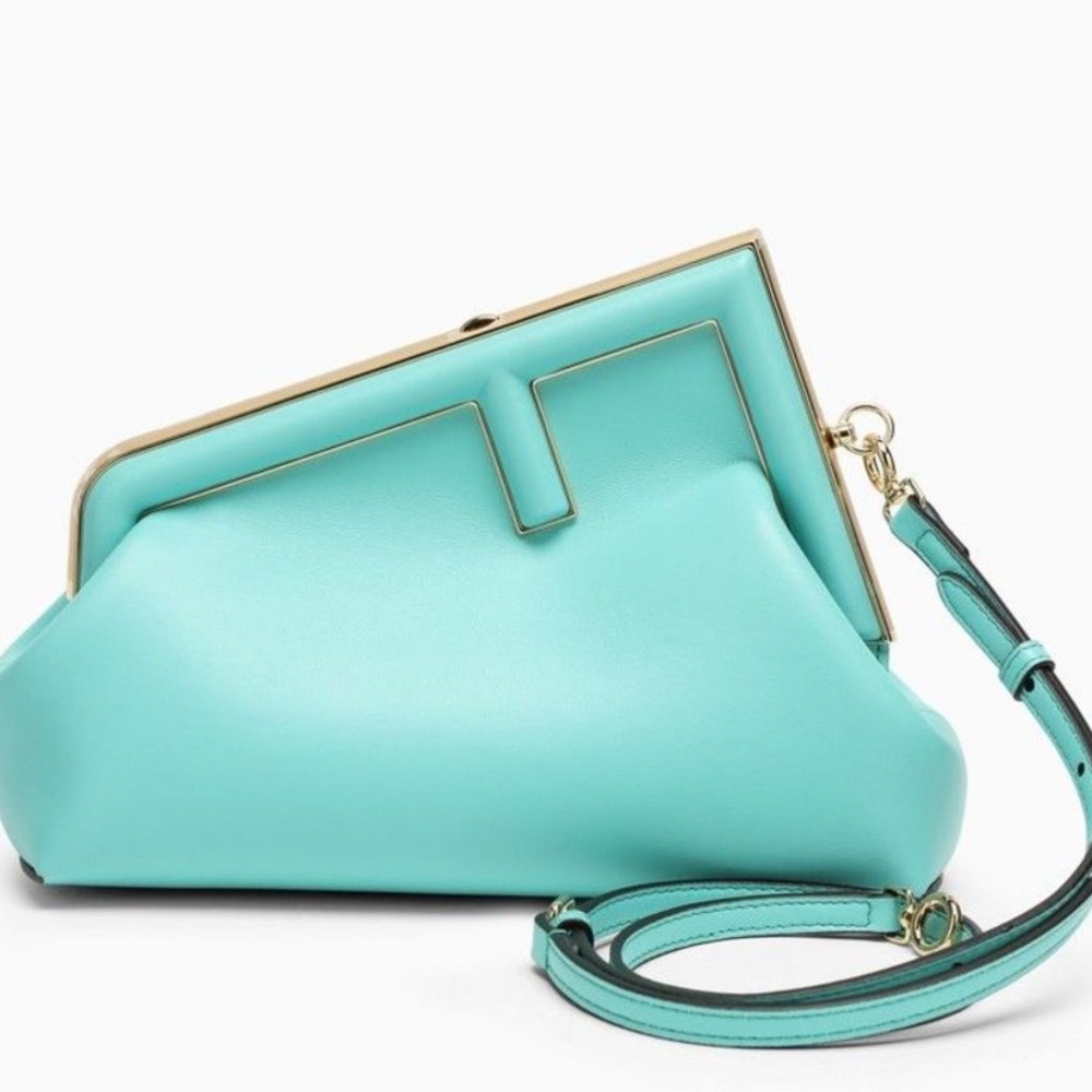 FENDI First Turquoise Clutch Bag
